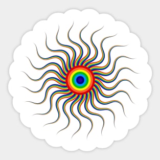 Rainbow Sun Sticker